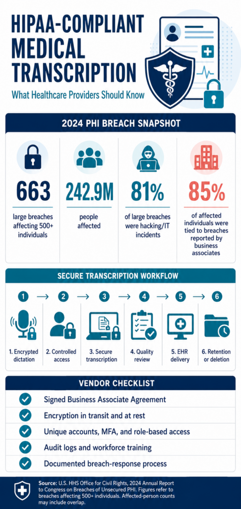 HIPAA compliant transcription